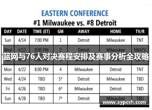 篮网与76人对决赛程安排及赛事分析全攻略